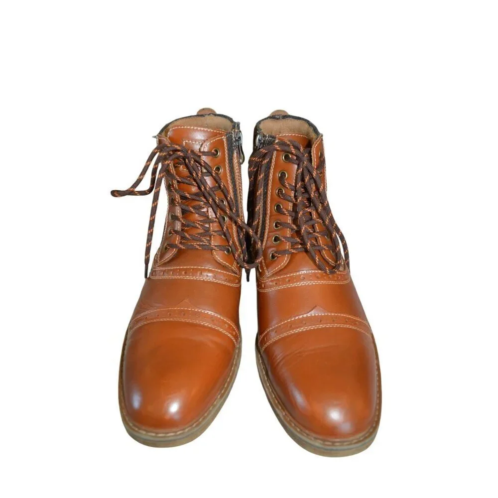 Arkbird Men's Chelsea Brown Boots Leather Chukka Ankle Size 9.5 Classy Comfort